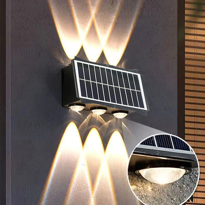 Waterproof Solar LED Wall Light Outdoor Decor