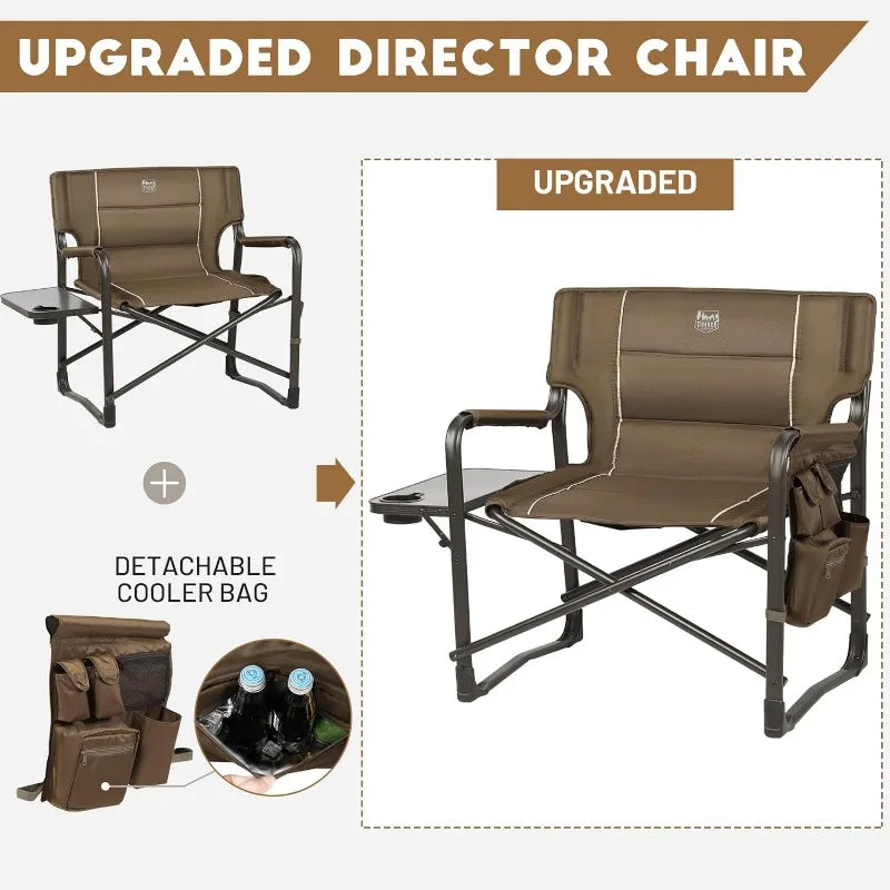 TIMBER RIDGE XXL Directors Chair with Side Table & Pocket