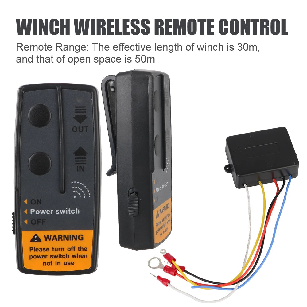 Cloud Discoveries Electric Winch Switch Controller - Wireless Remote Control for Off-Road Vehicles