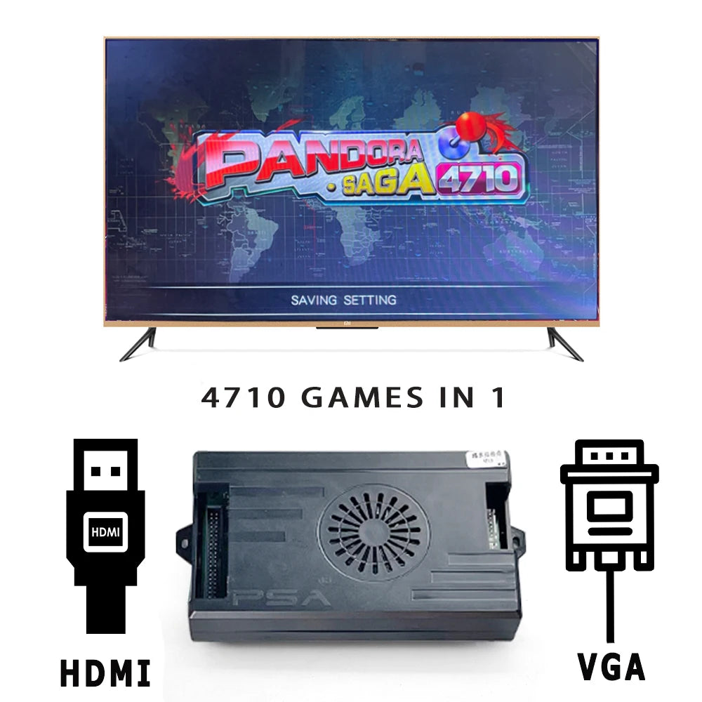 Arcade Kit: 2 Player 4710 in 1 Pandora Saga Box with SANWA Joystick