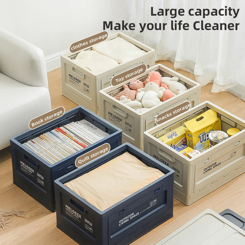 Set of 3 Extra Large Foldable Storage Boxes: Spacious Containers for Organizing Clothes, Toys, and More