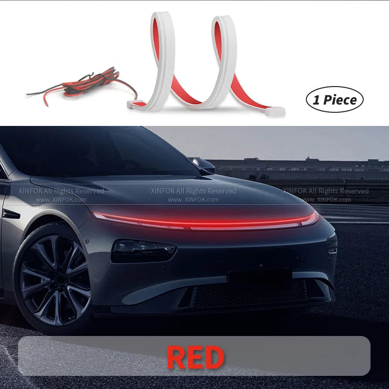 LED Car Hood Lights - Stylish Auto Decor for Daytime Running Lights