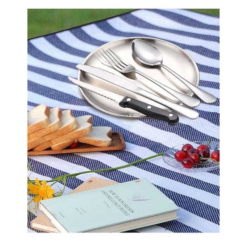 10 PCS Stainless Steel Camping Utensil Set