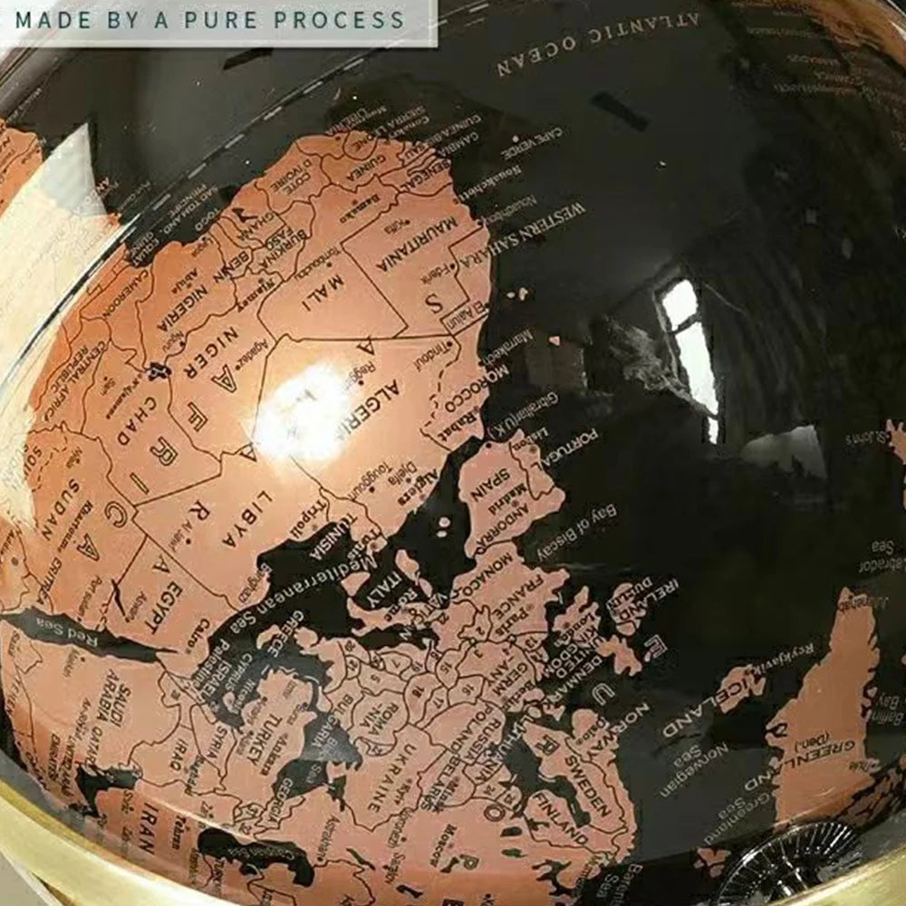 Desktop Globe - Retro World Map Decor
