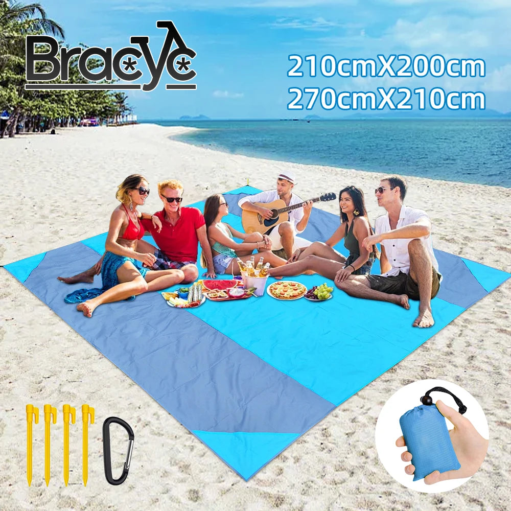 XL Waterproof, Sand-Free Picnic Mat for Camping & Beach - Light, Portable Blanket