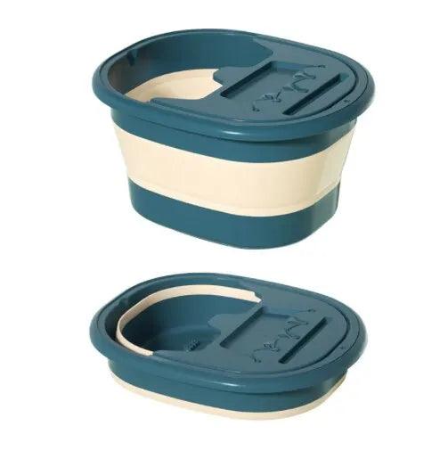 Foldable Foot Bath Bucket - Portable Massage Foot Soak Basin