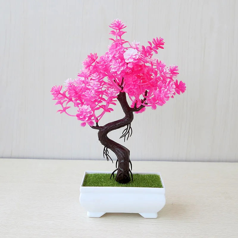 Faux Bonsai Tree with Pot - Artificial Plastic Plant for Home Decor