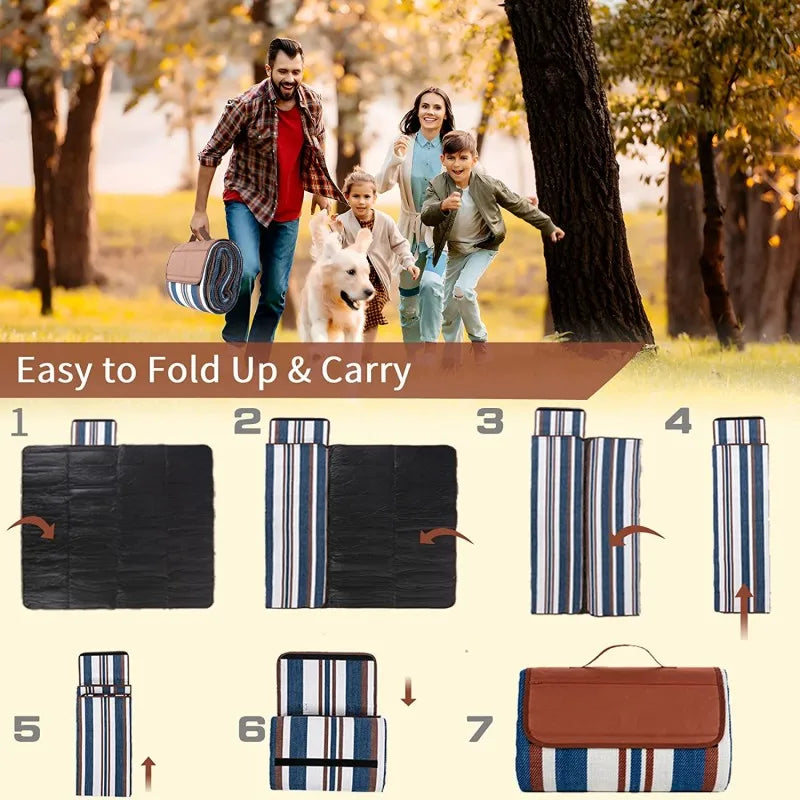 Extra Large Waterproof Picnic Blanket - Stylish and Functional Outdoor Blanket