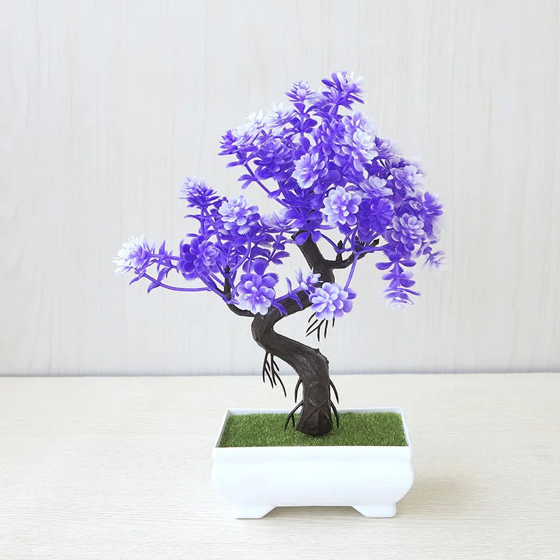 Faux Bonsai Tree with Pot - Artificial Plastic Plant for Home Decor