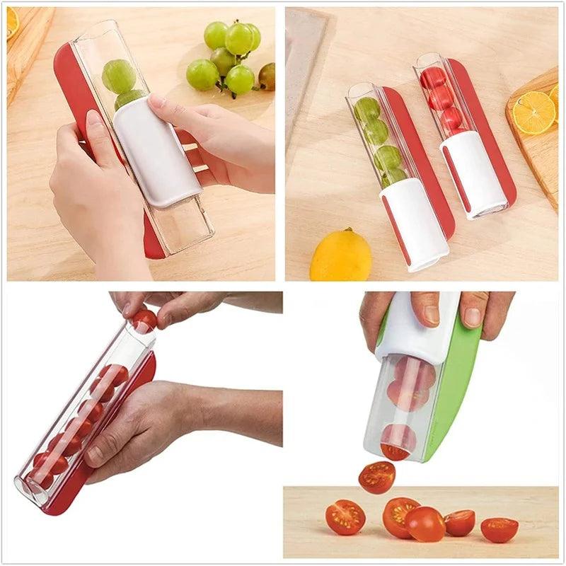 Cloud Discoveries Tomato Grape Cherry Slicer - Fruit and Vegetable Kitchen Gadget - CloudDiscoveries.com
