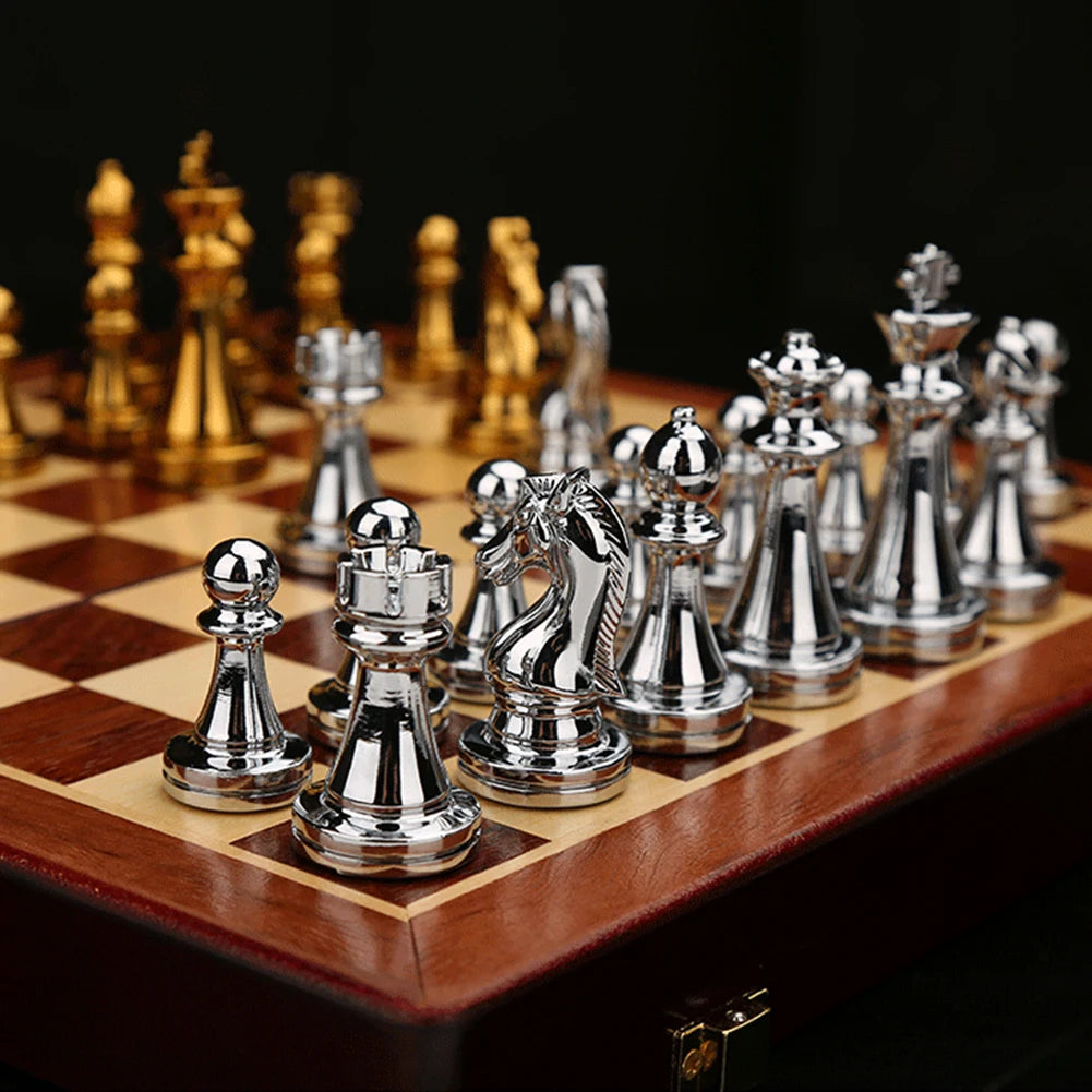 Cloud Discoveries Retro Medieval Luxury Chess Game Set