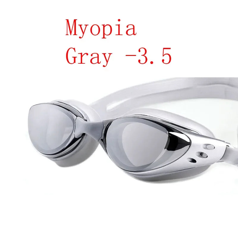 Prescription Myopia Swim Goggles - Waterproof Anti-Fog