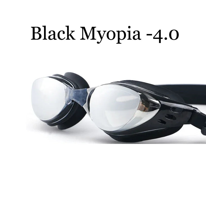 Prescription Myopia Swim Goggles - Waterproof Anti-Fog