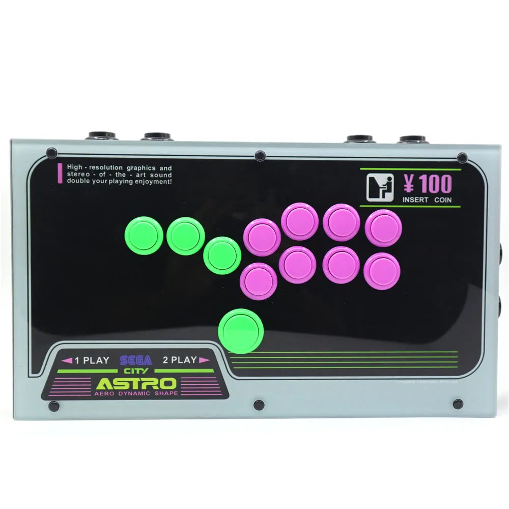 All Buttons FightBox Arcade Game Hitbox Style Joystick Controller - Sanwa OBSF Buttons - PS5/PS4/PS3/PC Compatible