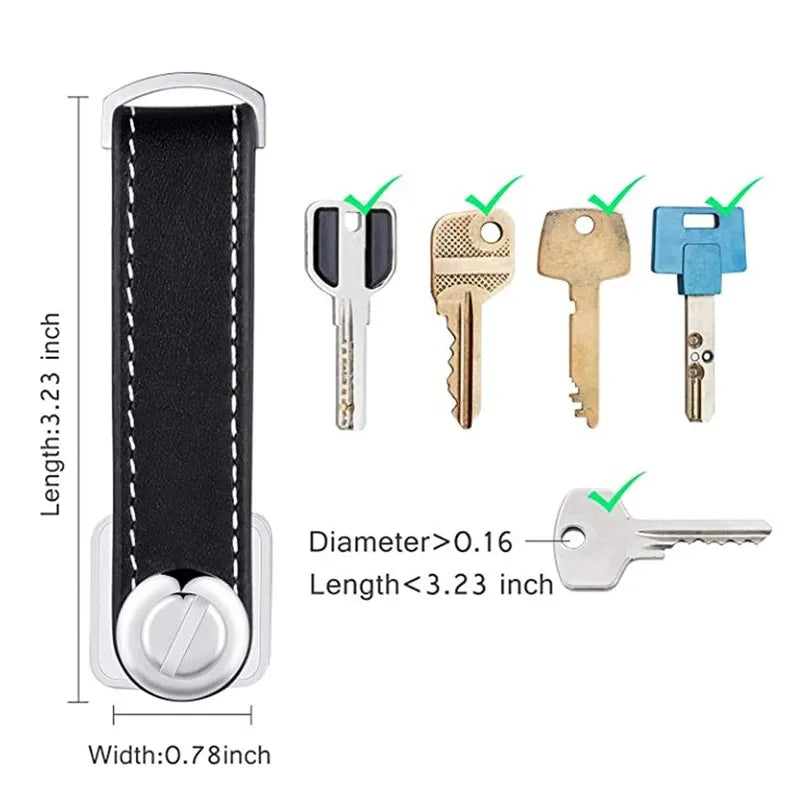 Cloud Discoveries Smart Key Organizer - Stylish leather pouch with keychain, ensuring secure and organized key management for a sophisticated and functional lifestyle.