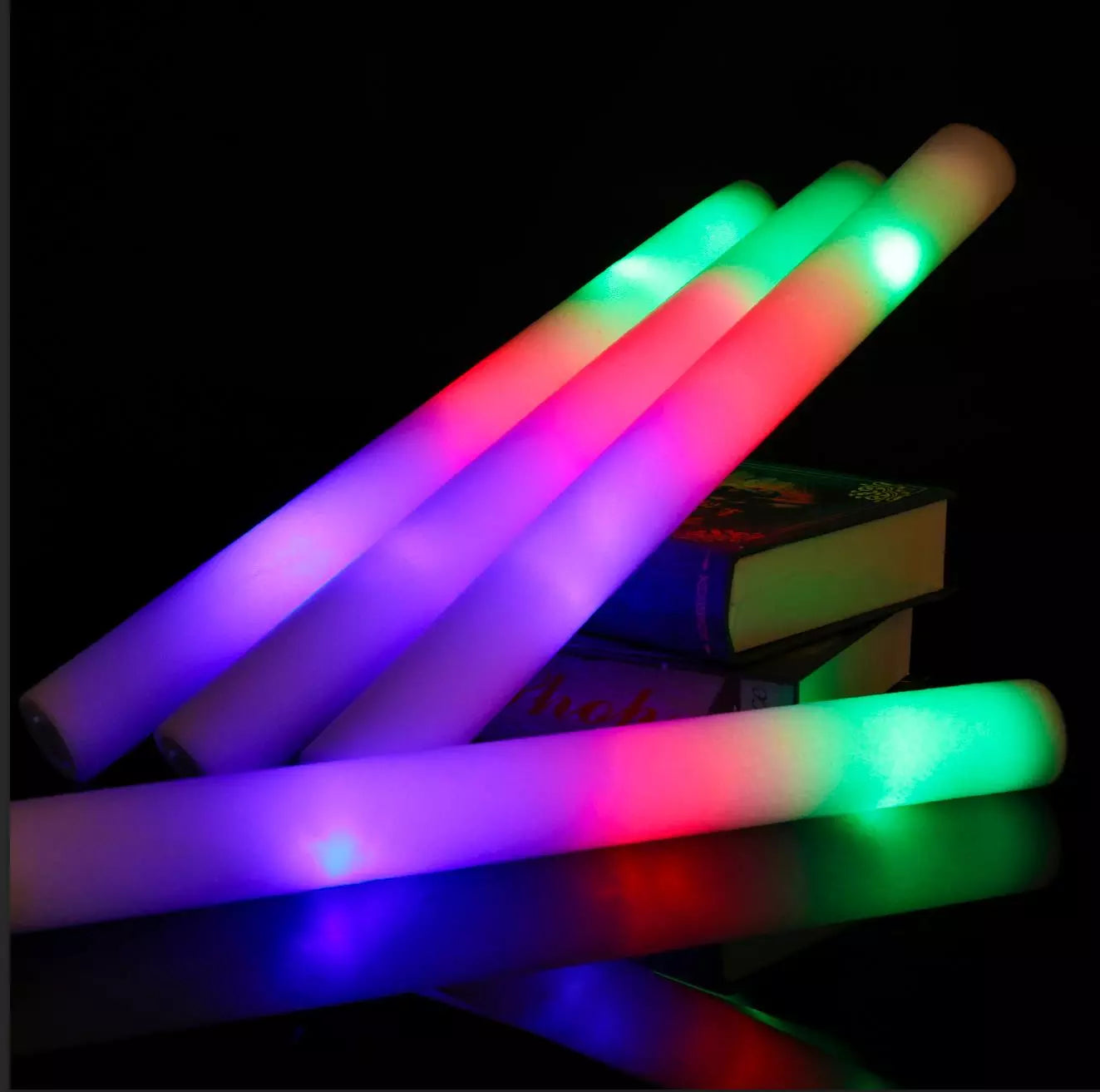 LED Glow Sticks - Colorful Foam Sticks for Xmas, Birthdays, Weddings, and More