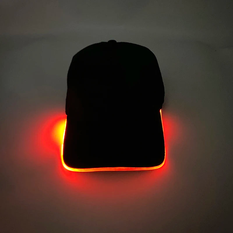 LED Glowing Fiber Optic Baseball Cap for Carnival & Party