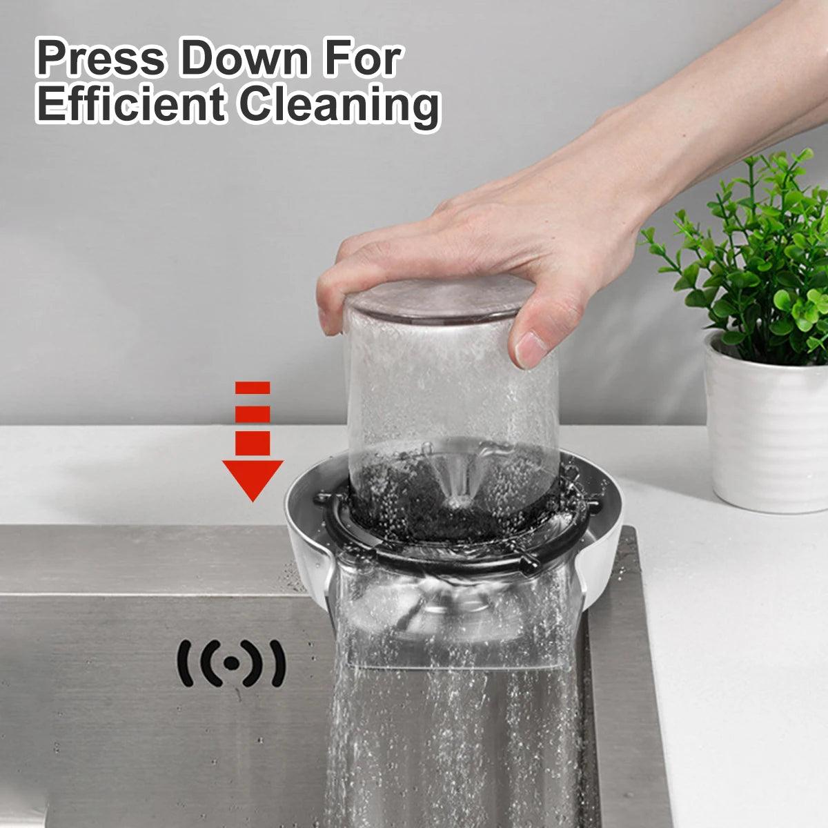 Stainless Steel Cup Washer – High-Pressure Faucet Glass Rinser