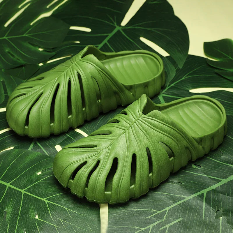 Monstera Slides - Unisex Eva Soft Beach Slippers