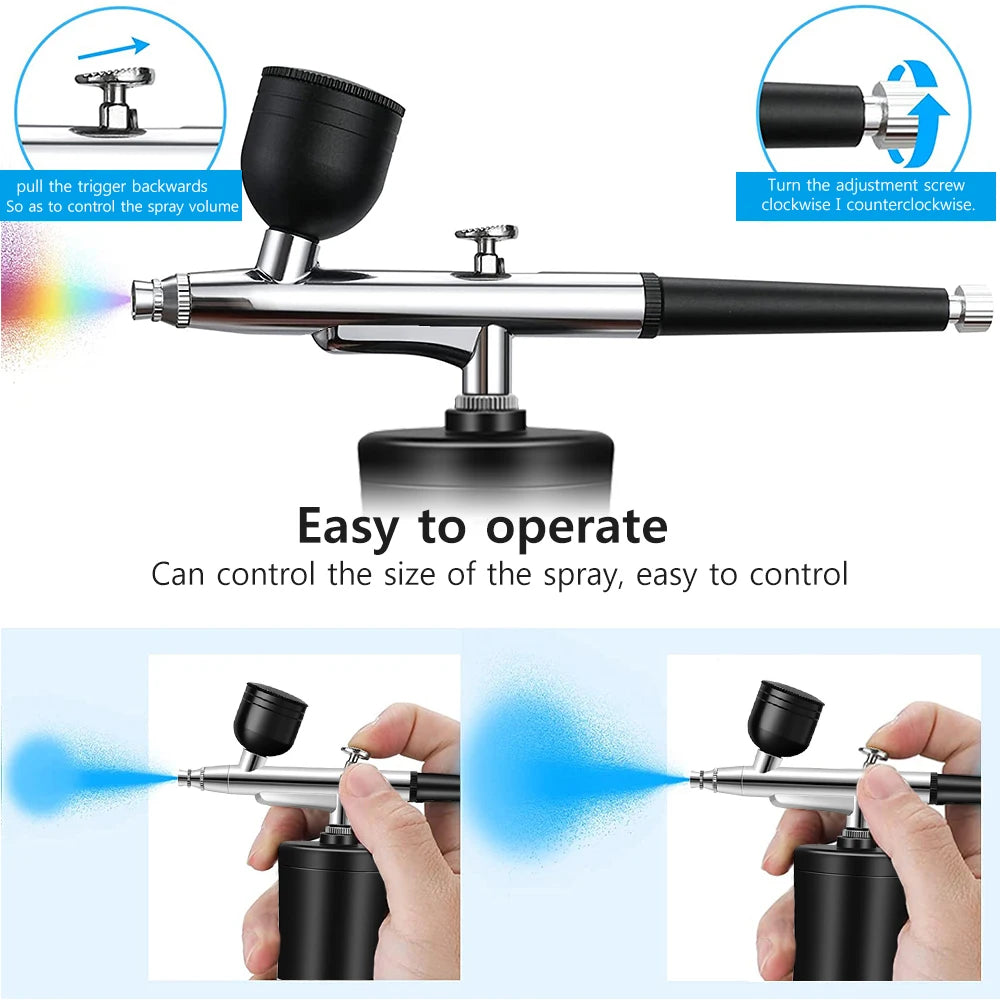 Portable Airbrush Nail Kit with Compressor