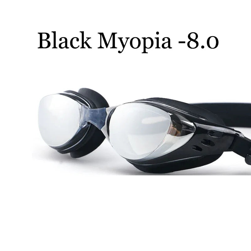 Prescription Myopia Swim Goggles - Waterproof Anti-Fog