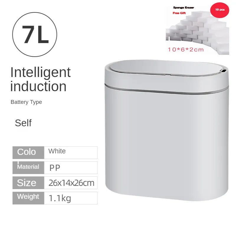 Cloud Discoveries Smart Sensor Trash Can - Electronic, Automatic, and Stylish Home Essential
