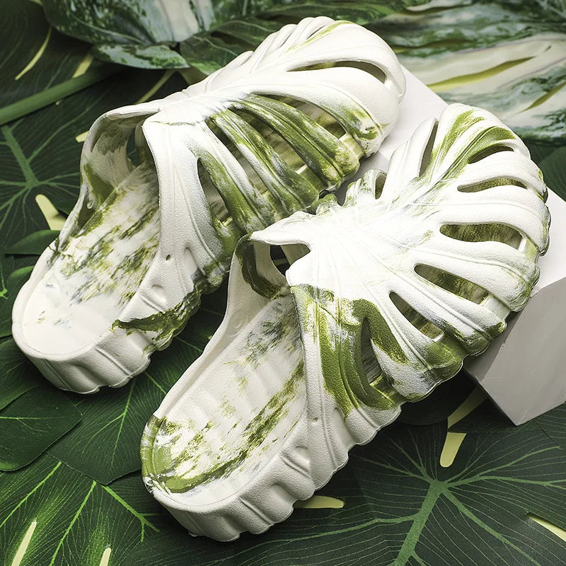 Monstera Slides - Unisex Eva Soft Beach Slippers