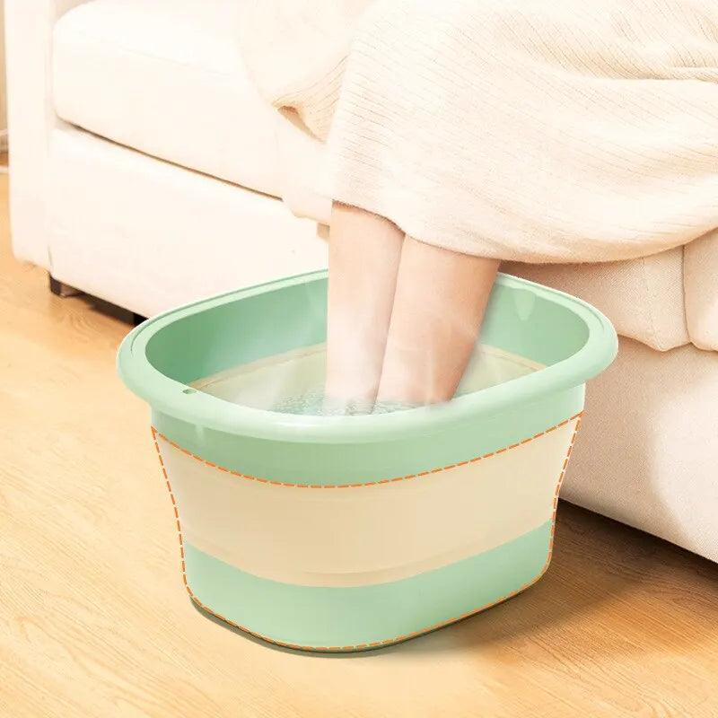 Cloud Discoveries Foldable Foot Bath Bucket - Portable Massage Foot Soak Basin - CloudDiscoveries.com