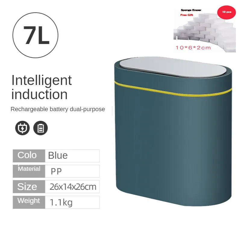 Cloud Discoveries Smart Sensor Trash Can - Electronic, Automatic, and Stylish Home Essential