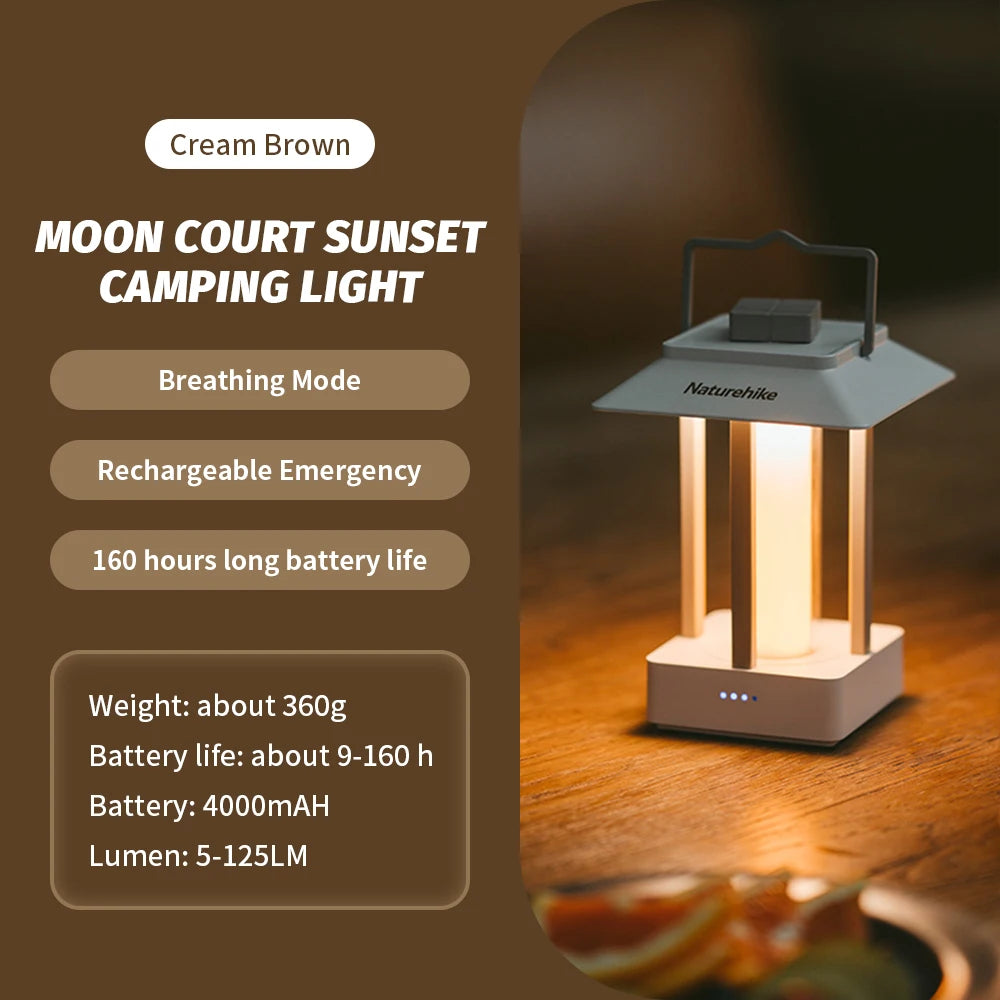 Moon Court Camping Lamp: Portable Outdoor Atmosphere Lighting