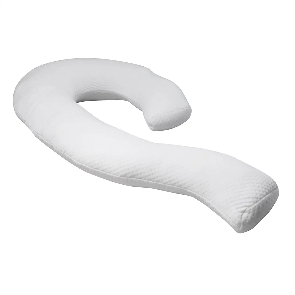 Cloud Discoveries Contour Swan Body Pillow - Knitted Fabric Soft Pregnancy Pillow with Removable Cover