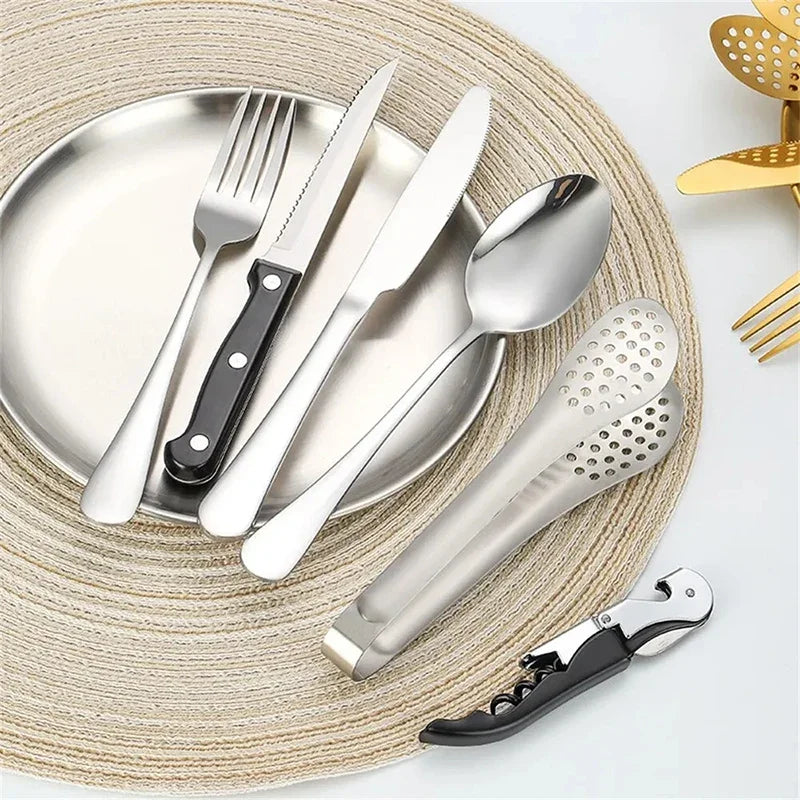 10 PCS Stainless Steel Camping Utensil Set