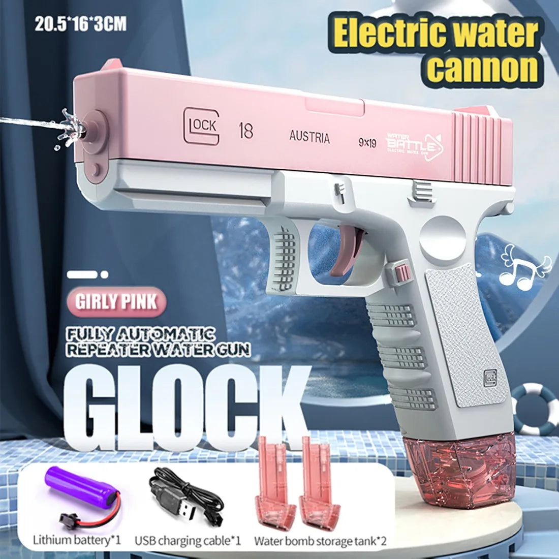 High-Pressure Charging Electric Water Gun Toy for Kids - Cloud Discoveries