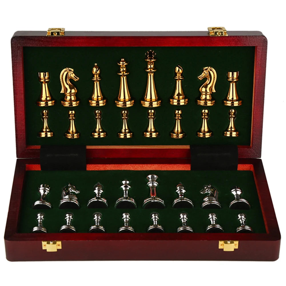 Cloud Discoveries Retro Medieval Luxury Chess Game Set