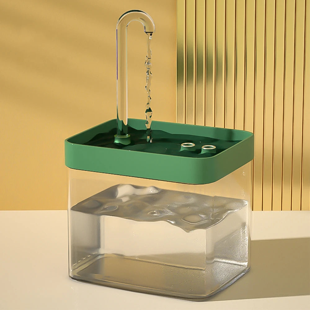 Auto-Filter USB Cat Water Fountain: Transparent, Quiet, Recirculating