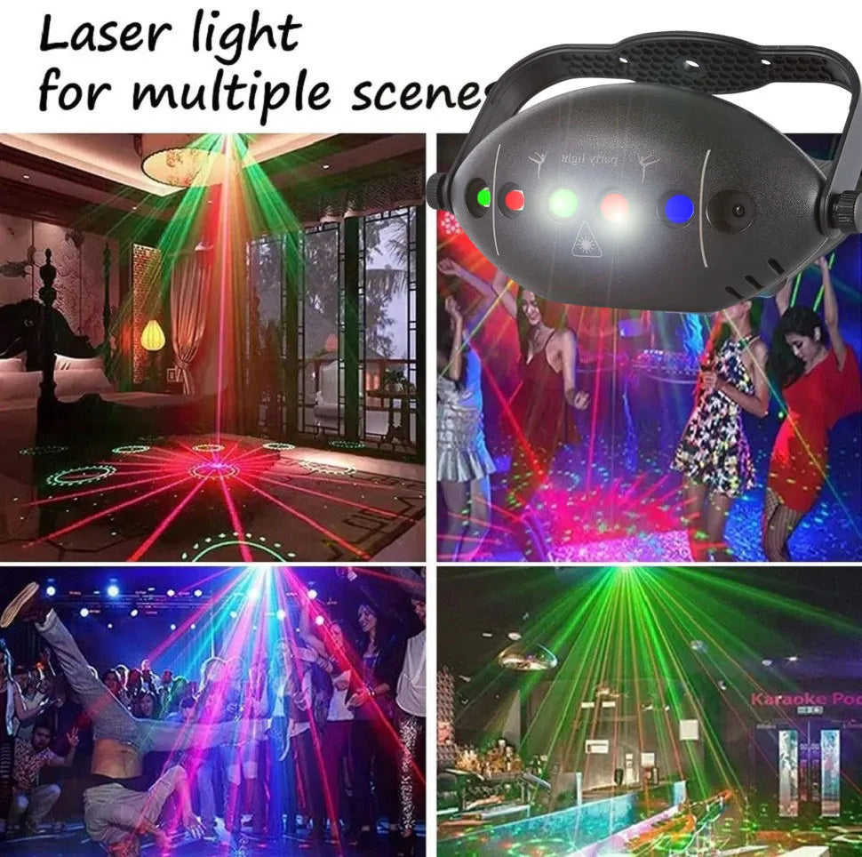 A mesmerizing RGB Disco Lights projector, perfect for parties, clubs, and holiday decorations.