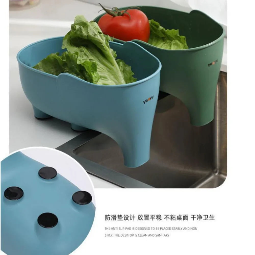 WhimsiDrain - Playful Sink Strainer and Drainer Rack