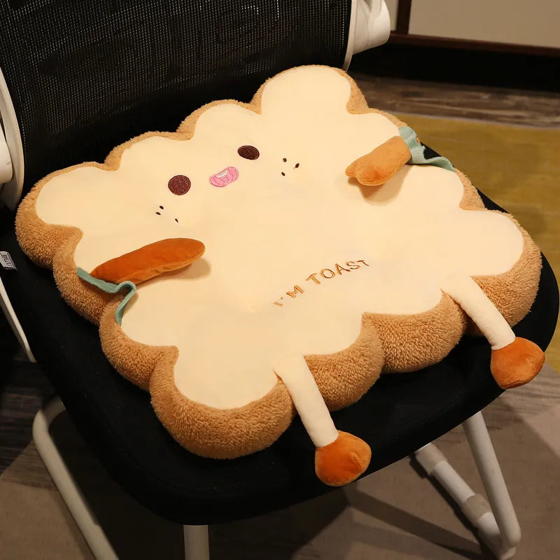 Simulation Bread Toast Cushion - Cute Food Pillow