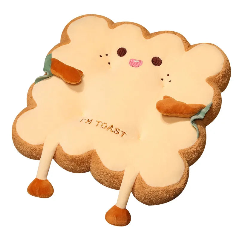 Simulation Bread Toast Cushion - Cute Food Pillow