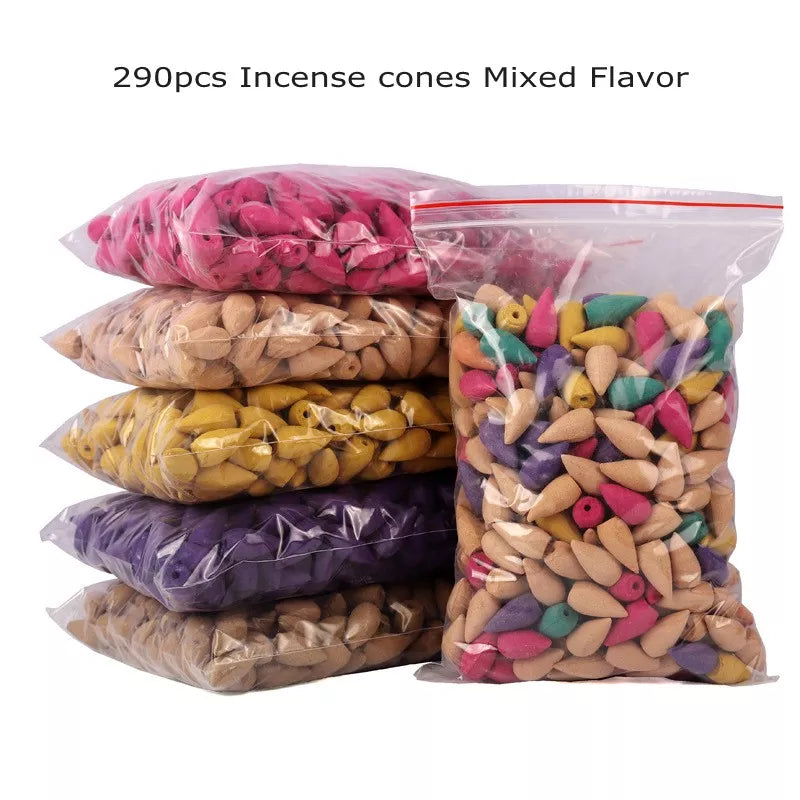 Cloud Discoveries HarmonyFlow Backflow Incense Cones - Mixed Flavor Pack