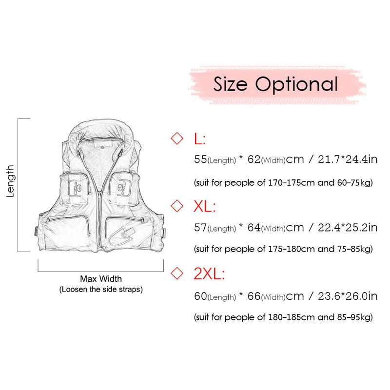 Adjustable Adult Life Jacket for Water Sports