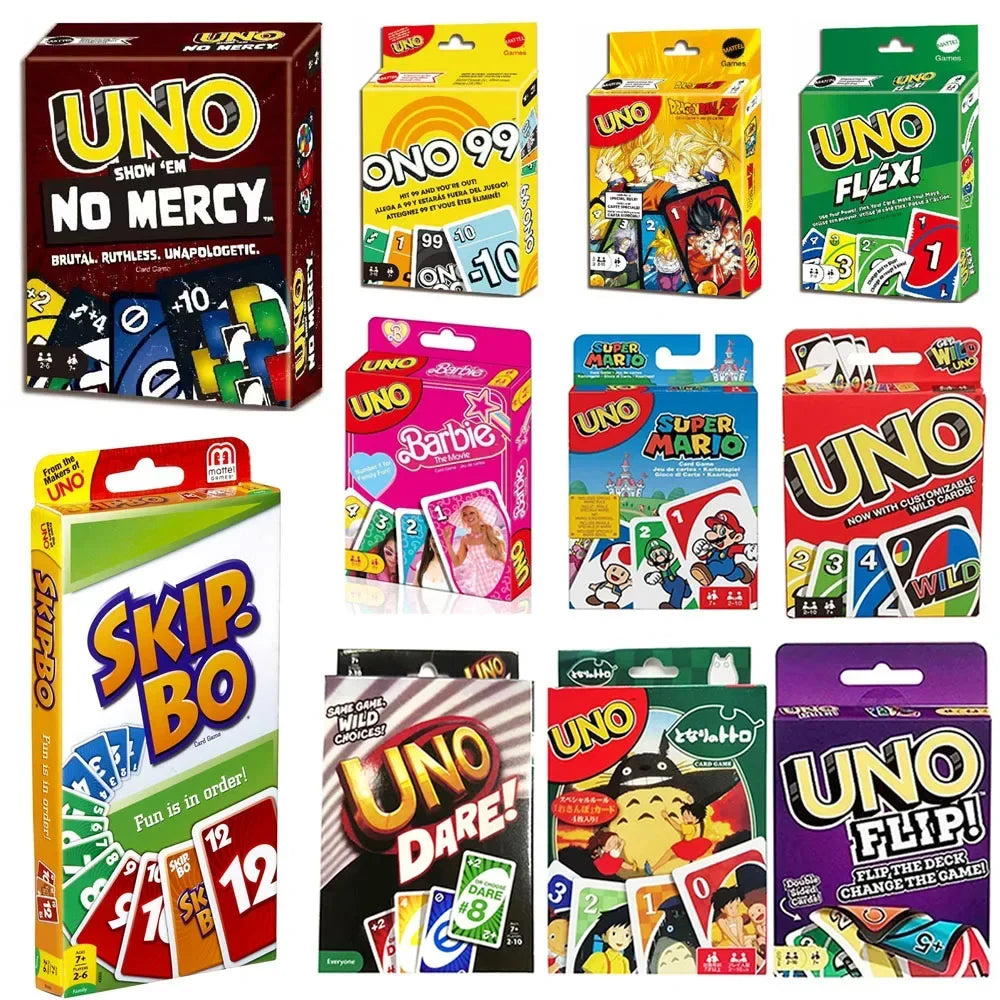 UNO FLIP! SHOWEM NO MERCY Card Game Gift Box - Family Entertainment and Fun Card Game - Perfect Gift Idea!
