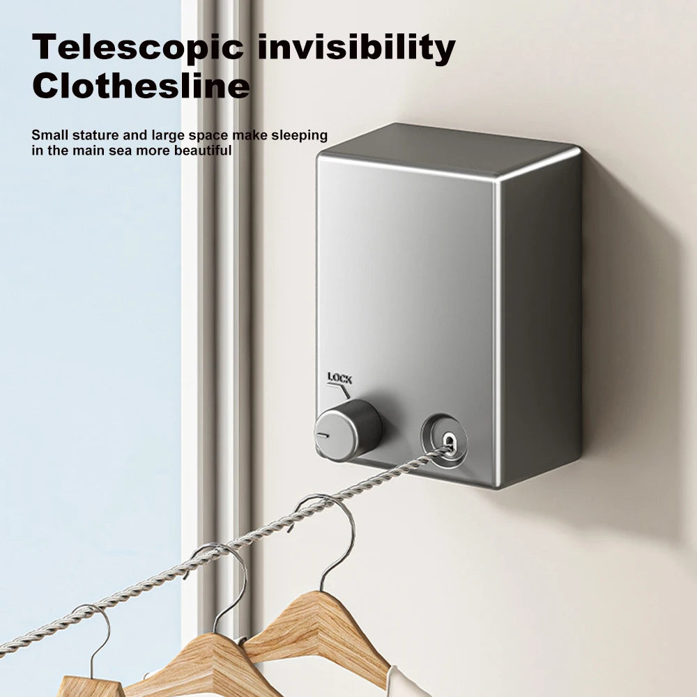 Cloud Discoveries RetractoGlide - Stainless Steel Retractable Clothesline