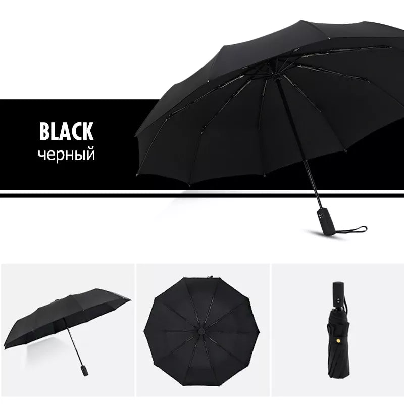 Windproof Double Layer Resistant Umbrella Fully Automatic Rain Men Women 10K Strong Luxury Business Male Large Umbrellas Parasol Cloud Discoveries