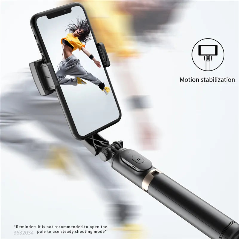 Bluetooth Selfie Stick Tripod - Mobile Video Stabilizer Gimbal for Smartphone