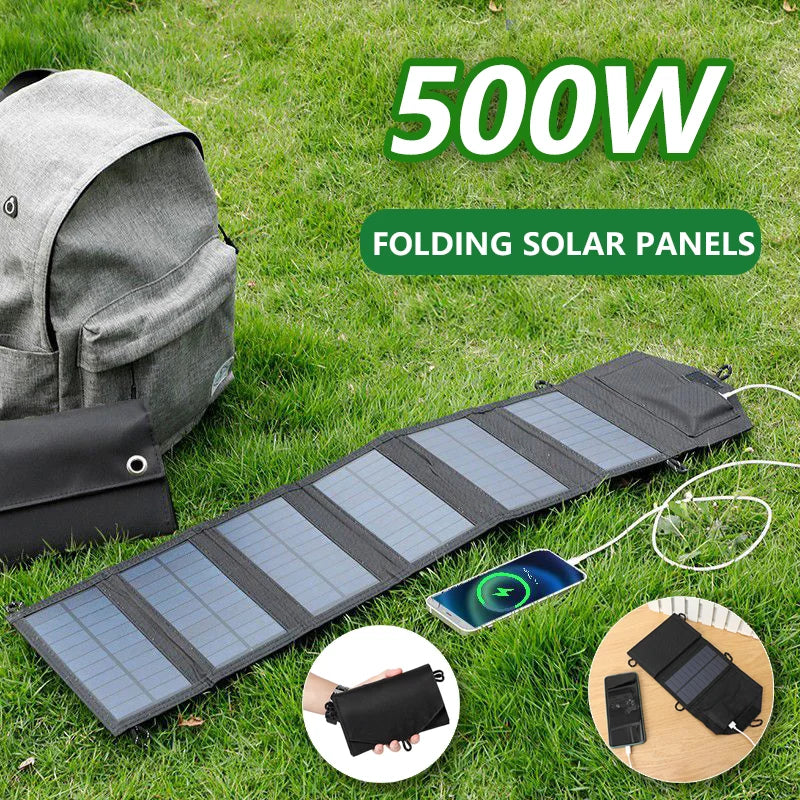 Portable 500W Solar Panel Charger - Stay Charged on Your Outdoor Adventures!