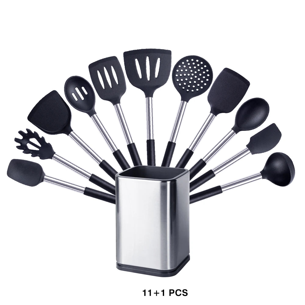 High-Quality Silicone Utensils Set for Kitchen | Heat-Resistant Cooking Tools