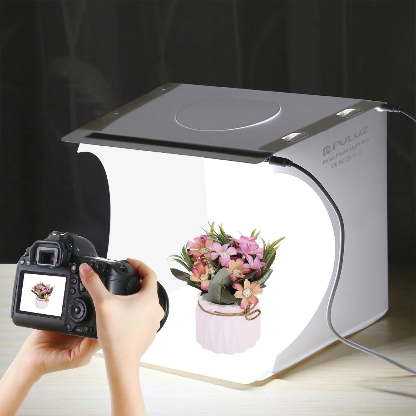 Cloud Discoveries Portable Mini Folding Lightbox Photography Studio Softbox Kit