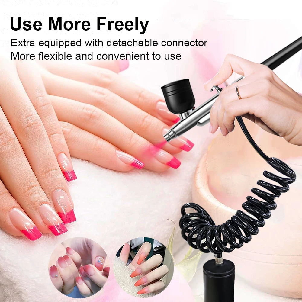 Portable Airbrush Nail Art Paint Kit with Compressor