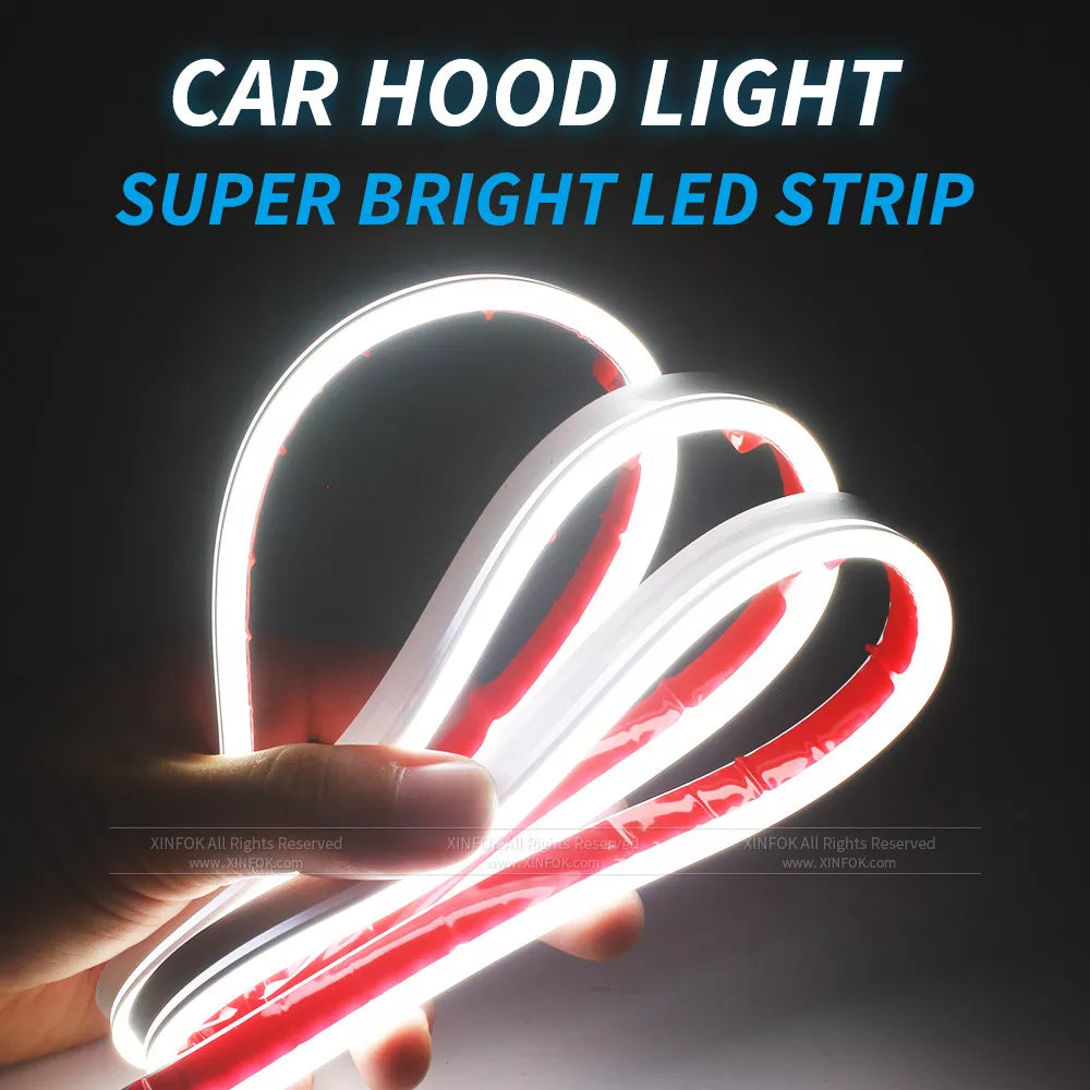 LED Car Hood Lights - Stylish Auto Decor for Daytime Running Lights